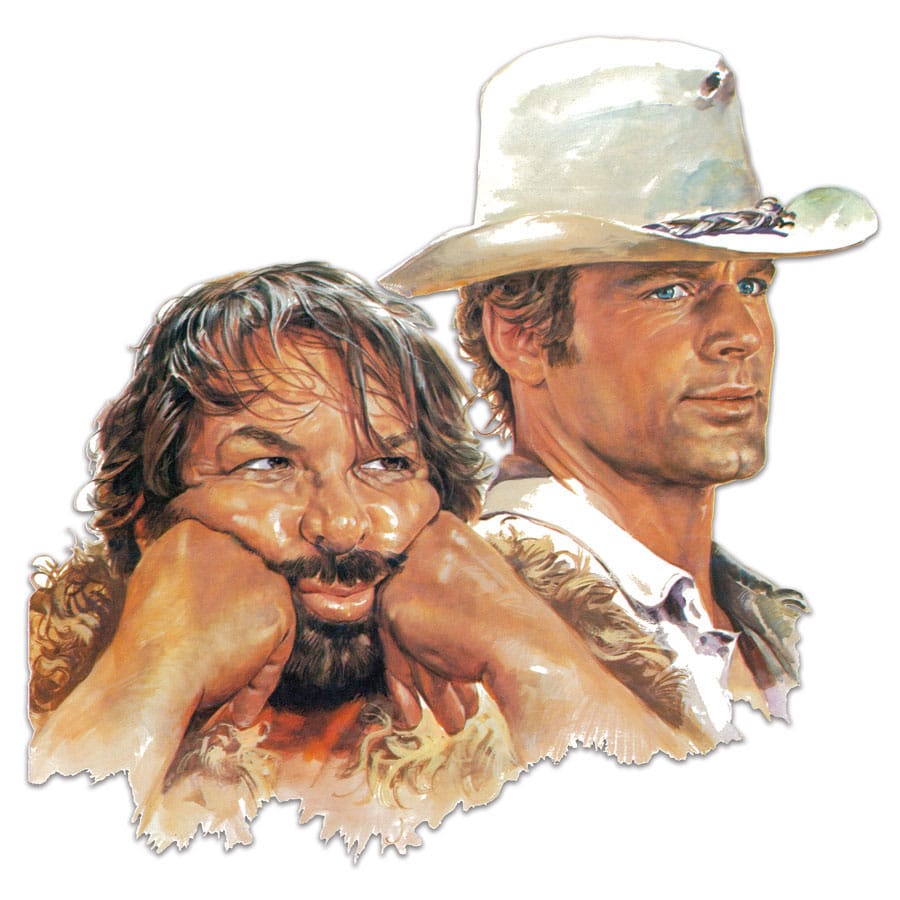 Bud Spencer & Terence Hill 3D Blechschild Bud & Terence 45 x 45 cm