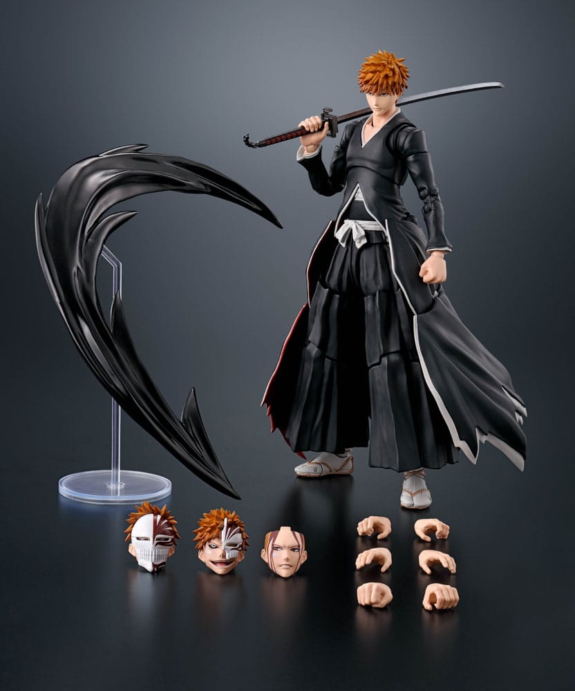 Bleach S.H. Figuarts Actionfigur Ichigo Kurosaki Getsugatensho 16 cm        