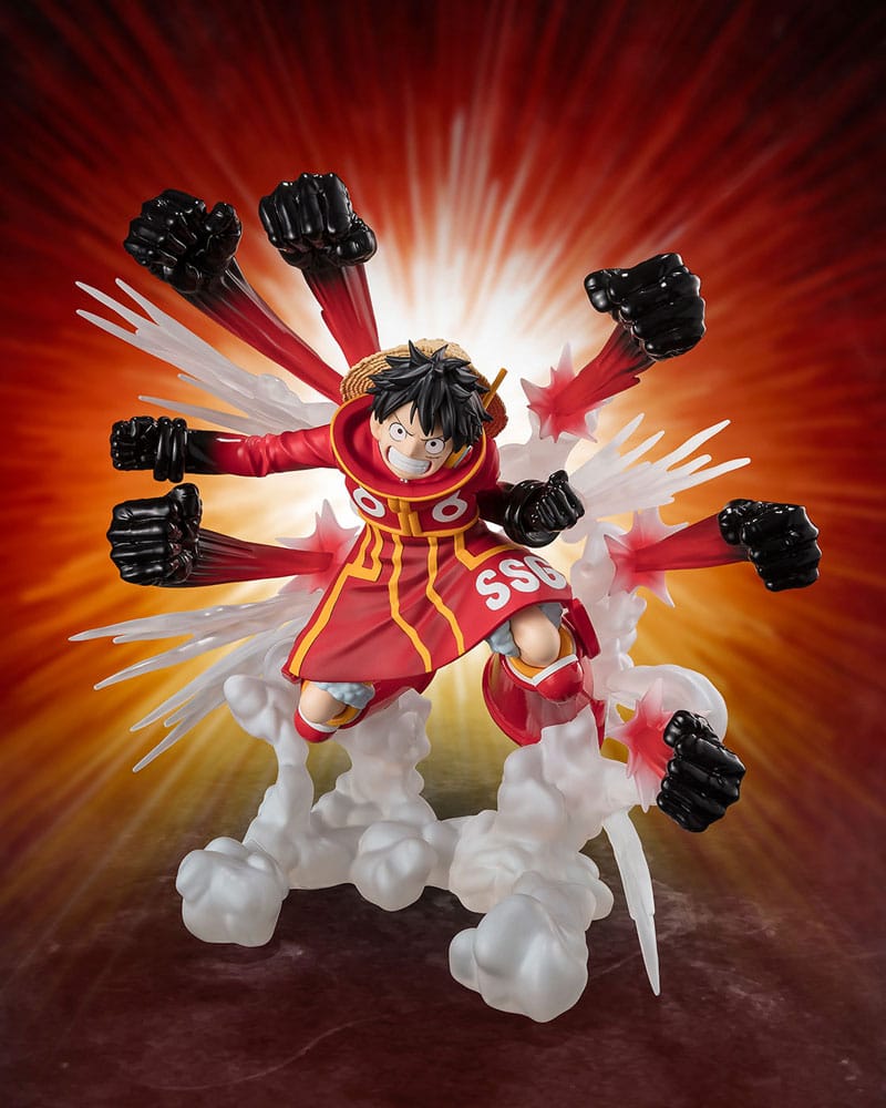 One Piece Figuarts ZERO Extra Battle PVC Statue Monkey D. Luffy -Gum Gum Hawk Gatling- 19 cm       
