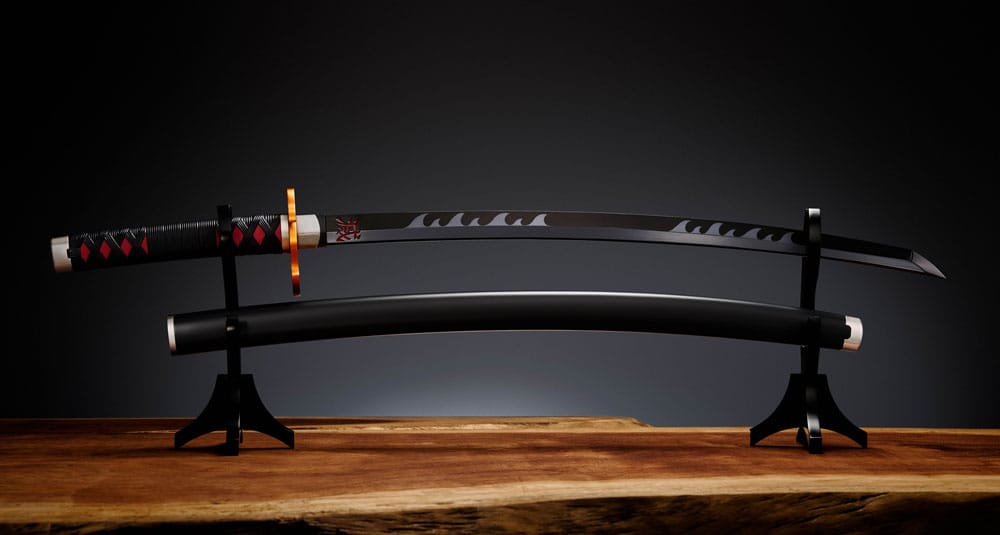 Demon Slayer: Kimetsu no Yaiba Proplica Replik 1/1 Nichirin Schwert (Tanjiro Kamado) Kyojuro Rengoku´s Sword Gueard Ver. 88 cm