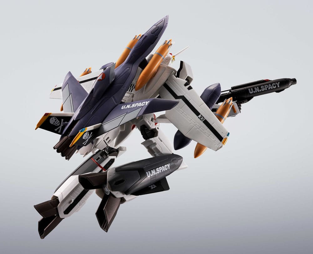 Macross Hi-Metal R Actionfigur VF-0S Phoenix (Roy Focker Use) & QF-2200D-B Ghost Set 14 cm   