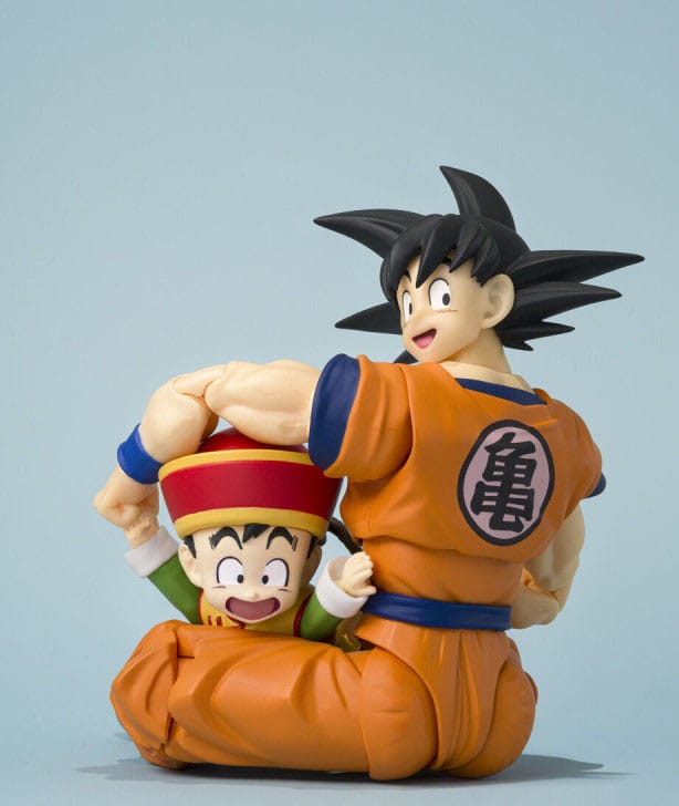 Dragon Ball S.H.Figuarts Actionfigur Son Goku & Son Gohan Kid & Kintoun 14 cm & 6 cm