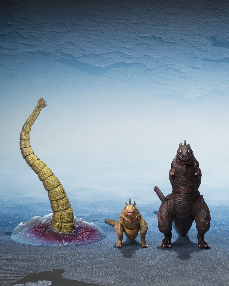 Godzilla 2016 S.H.MonsterArts Actionfiguren 3er-Pack The Second Form, Thrid Form, Giant Unidentified Creature Set 