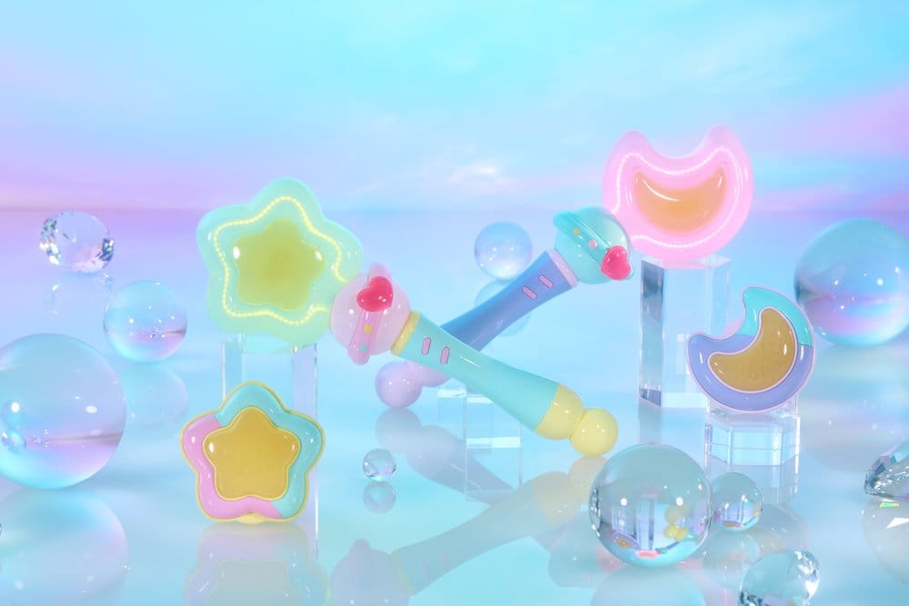 Magical Sisters Lulutto Lilly Proplica Replik Moontoneoneon & GlassHeart DreamPact Set 25 cm