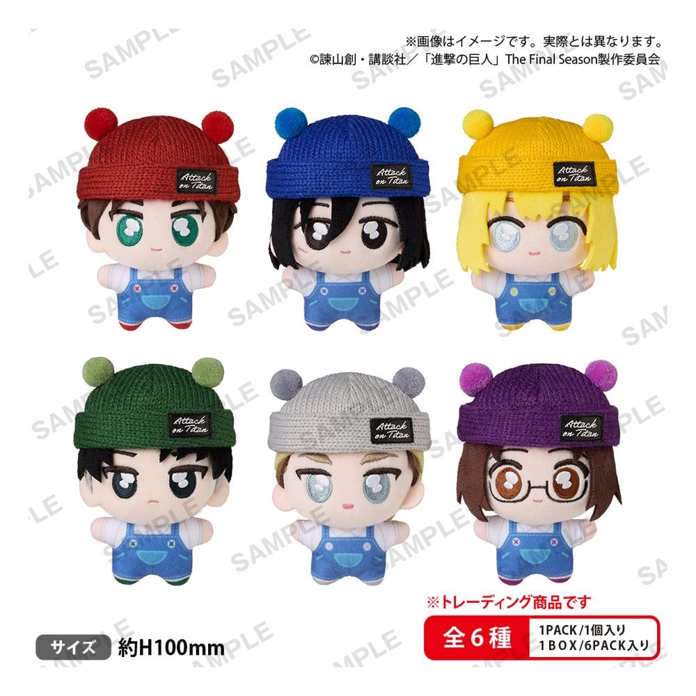 Attack on Titan tekutomo Plüsch-Schlüsselanhänger Blind Box Display (6)