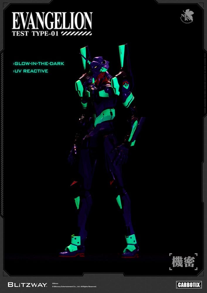 Evangelion Carbotix Actionfigur Evangelion Unit-01 Test Type (Standard Ver.) 33 cm