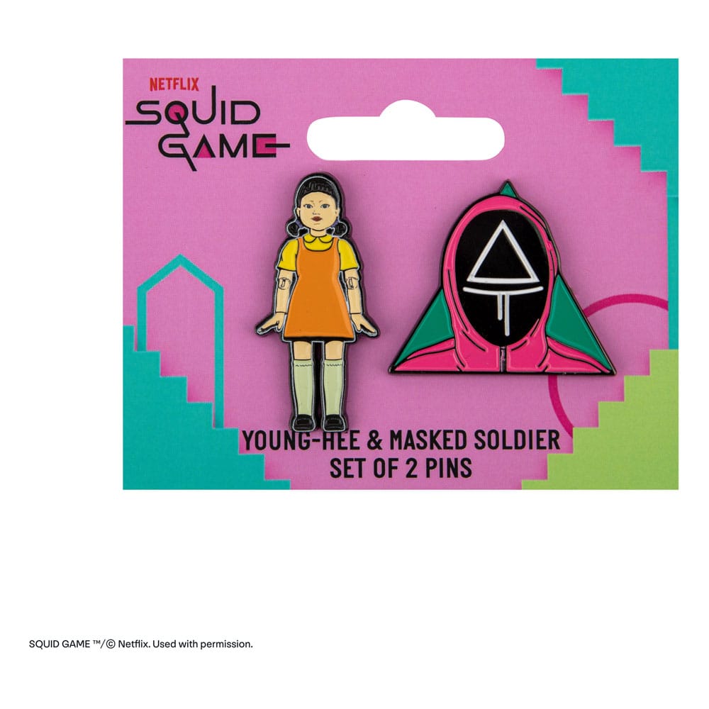Squid Game Ansteck-Pins 2er-Pack Young-hee & Soldier 