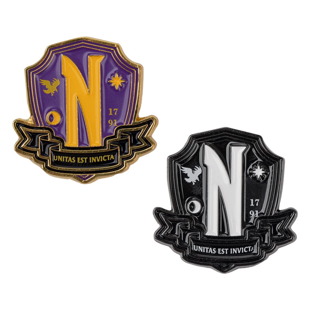 Wednesday Ansteck-Pins 2er-Pack Nevermore Academy 
