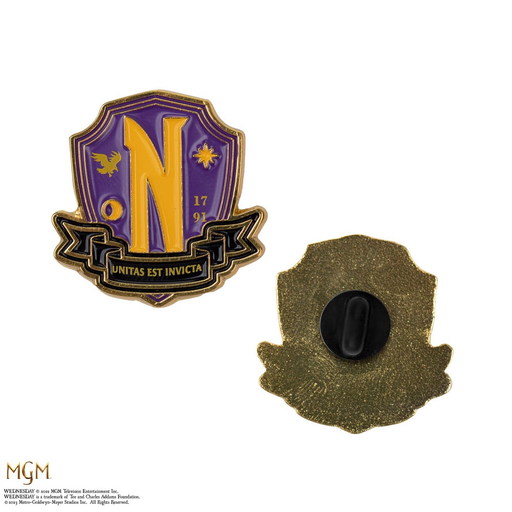 Wednesday Ansteck-Pins 2er-Pack Nevermore Academy 