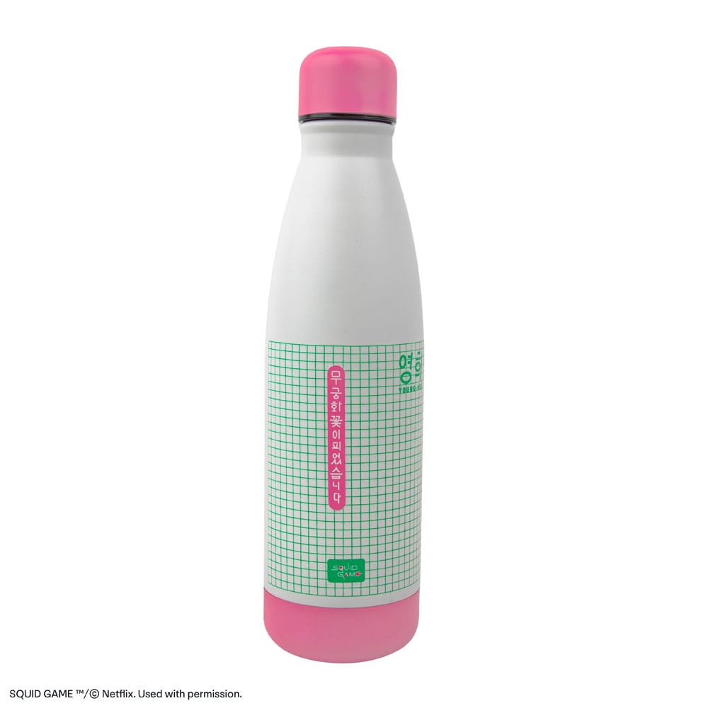 Squid Game Thermosflasche Young-hee Blue & White Print