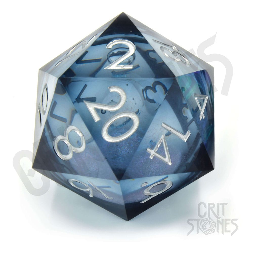 CritStones Liquid Core Würfel D20 Ocean Orb 5 cm