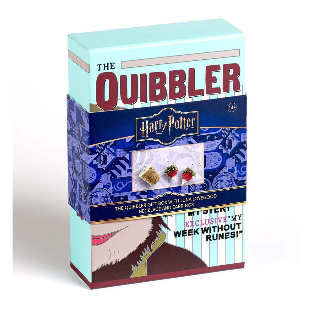 Harry Potter: Quibbler Luna-Perlenkette mit Korkanhänger und Rettich-Ohrringe Geschenkset 