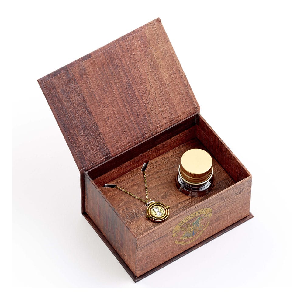 Harry Potter: Hermoine Potions Time Turner Halskette und Ohrringe Geschenkset (Goldfarben)