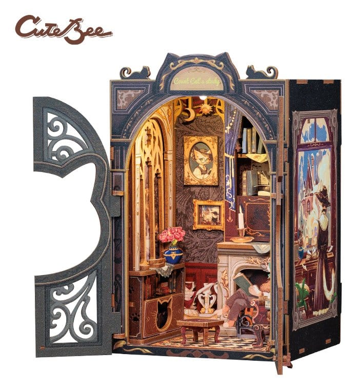 Book Nook Count Cat´s Study 17 x 12 cm  