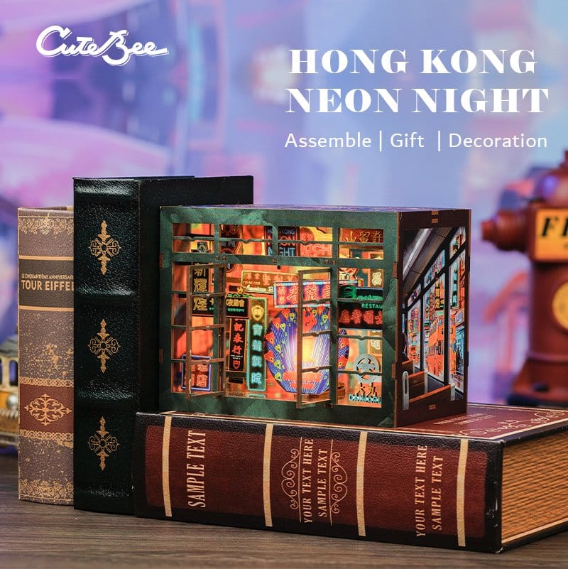 Book Nook Hong Kong Neon Light 13 x 17 cm 