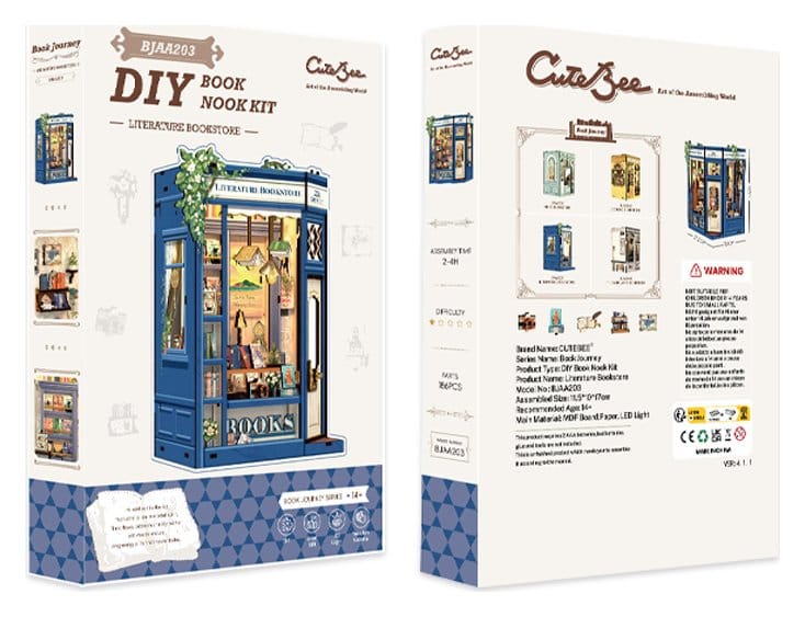 Book Nook Literature Bookstore 17 x 12 cm    