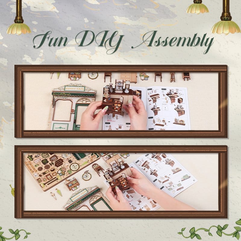 Miniature House Model Kit Sunny Cafe 20 x 16 cm  