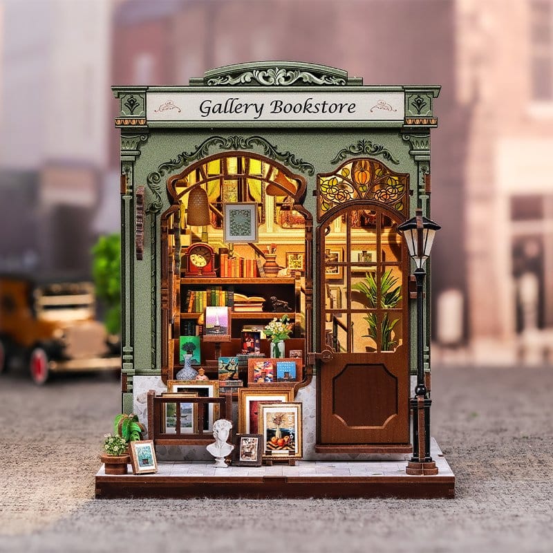 Miniature House Model Kit Gallery Bookstore 20 x 16 cm  