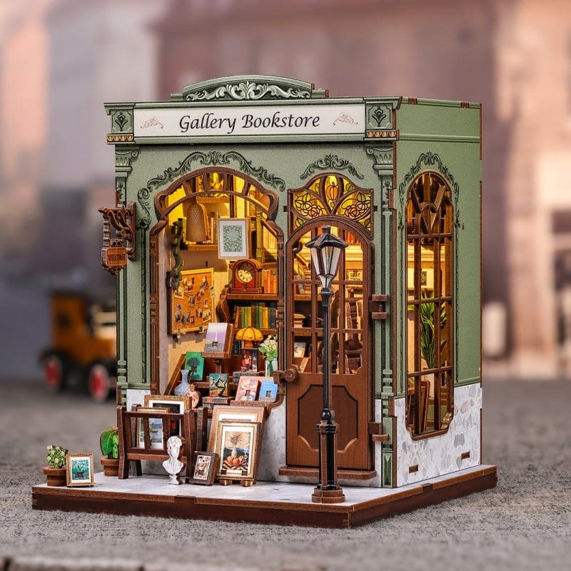 Miniature House Model Kit Gallery Bookstore 20 x 16 cm  