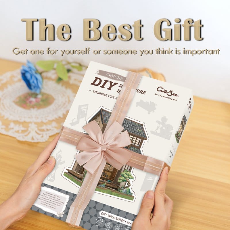 Miniature House Model Kit Kirishima Cha-an 19 x 14 cm  