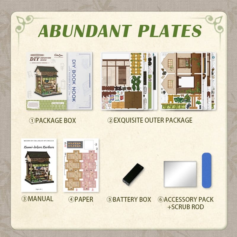 Miniature House Model Kit Kanmi-dokoro Kurihara 19 x 15 cm  