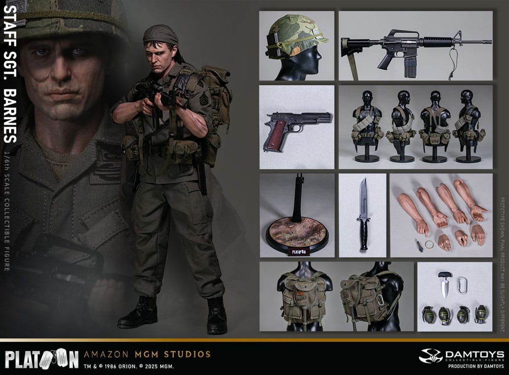 Platoon Actionfigur 1/6 Staff Sergeant Barnes 30 cm