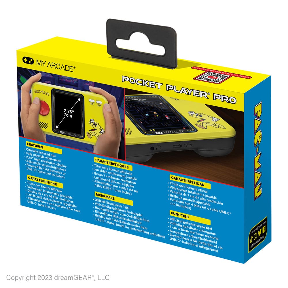Pac-Man tragbare Spielkonsole Pocket Player Pro 