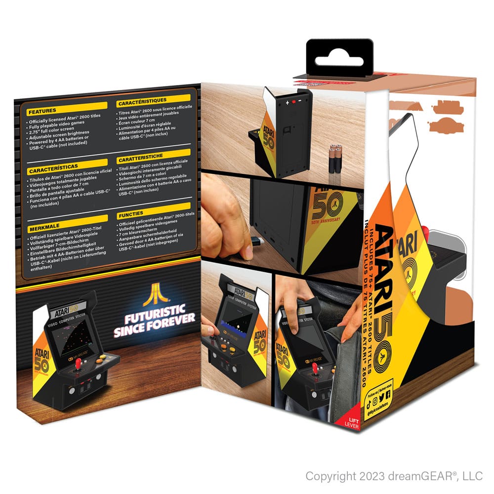 Atari tragbare Spielkonsole Retro Arcade Micro Player Pro 