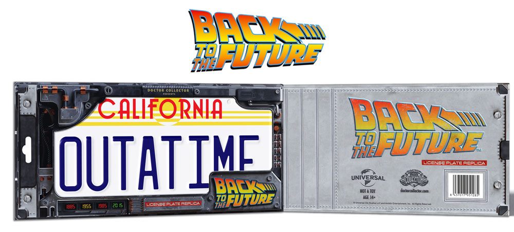 Zurück in die Zukunft Replik 1/1 ´Outatime´ DeLorean Nummernschild 