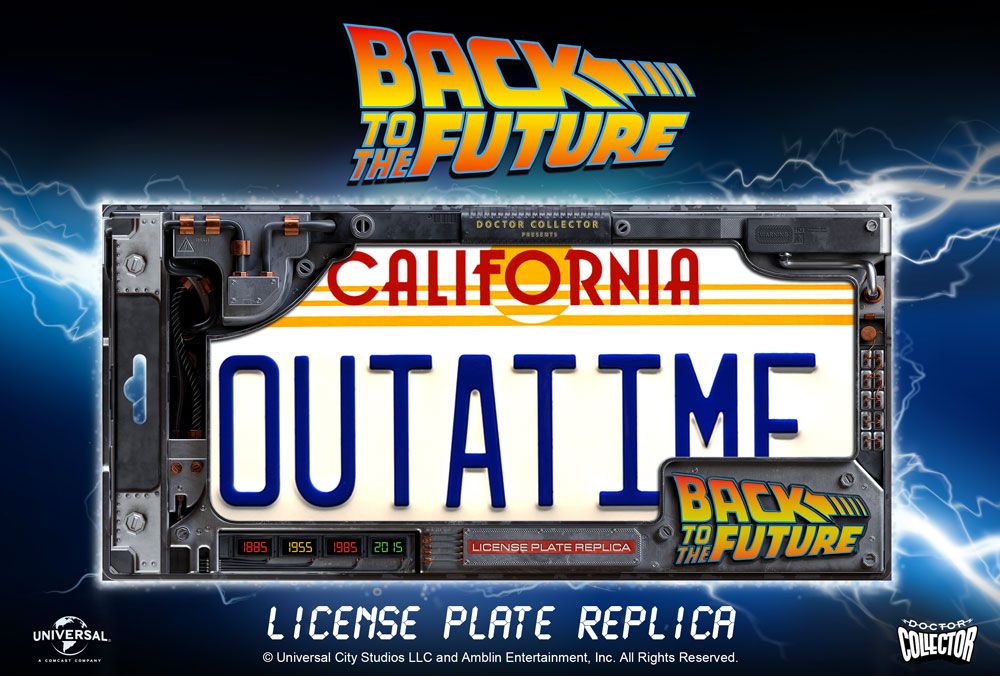 Zurück in die Zukunft Replik 1/1 ´Outatime´ DeLorean Nummernschild 