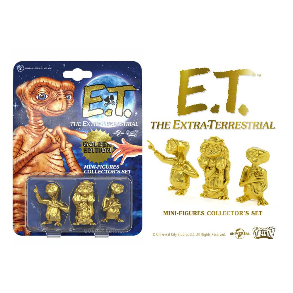 E.T. Der Außerirdische Collector's Set Minifiguren 3er-Pack Golden Edition 5 cm 