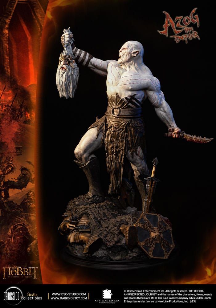 Der Hobbit QS Series Statue 1/4 Azog The Defiler John Howe Signature Edition Edition 68 cm
