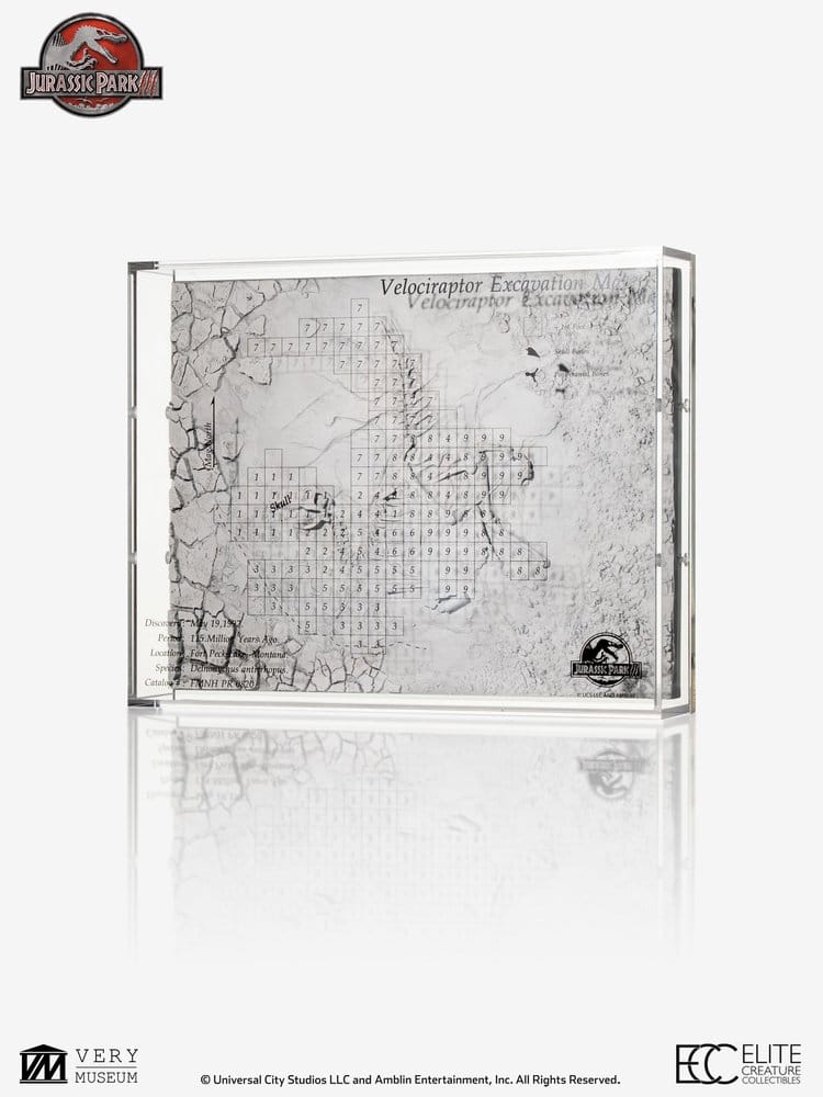Jurassic Park III Ausgrabungskarte Velociraptor 27 cm