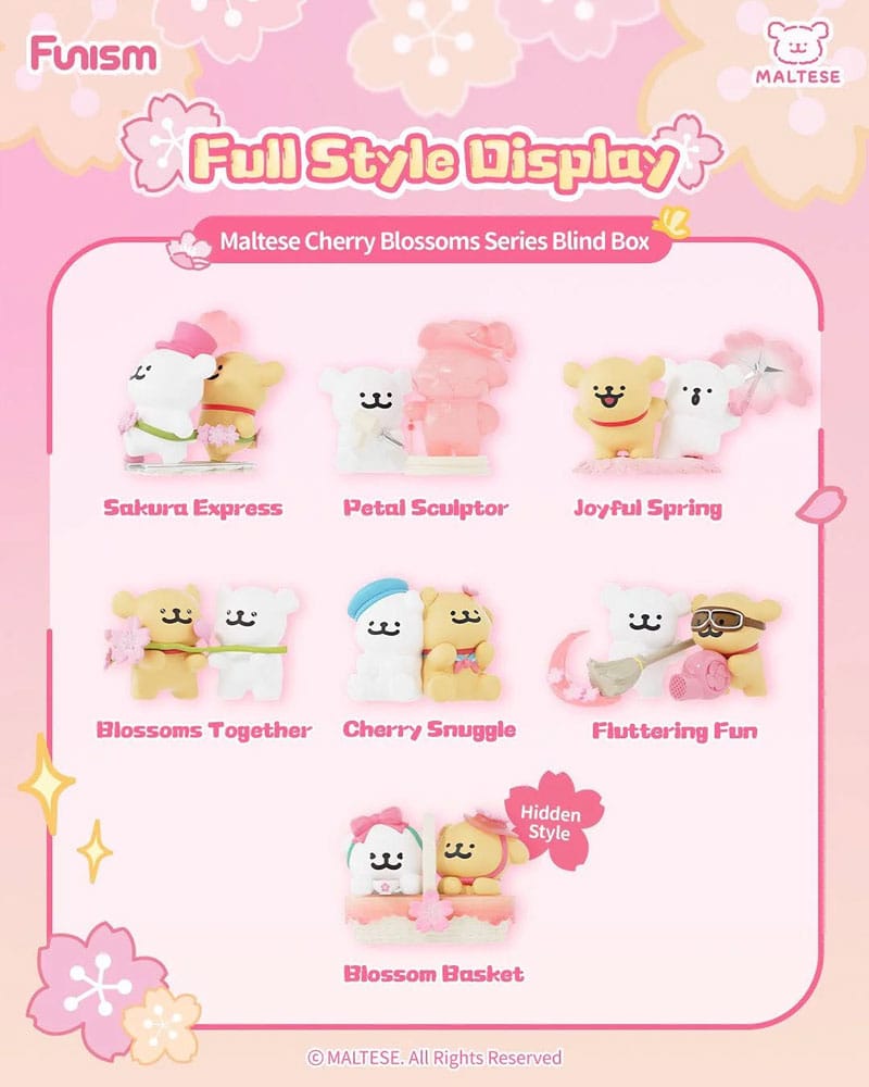 Maltese Cherry Blossoms Series Minifiguren 10 cm Display (6)         
