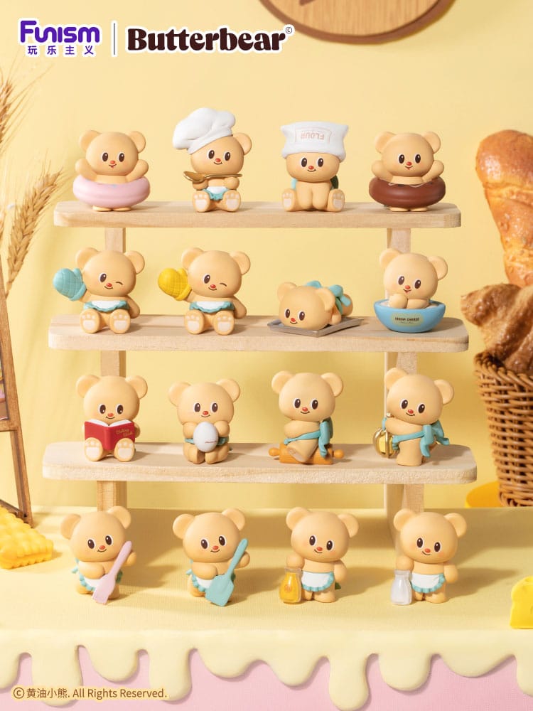 Butterbear Baked with Love Series Minifiguren 3er-Pack Chubby Face 10 cm Display (6)         