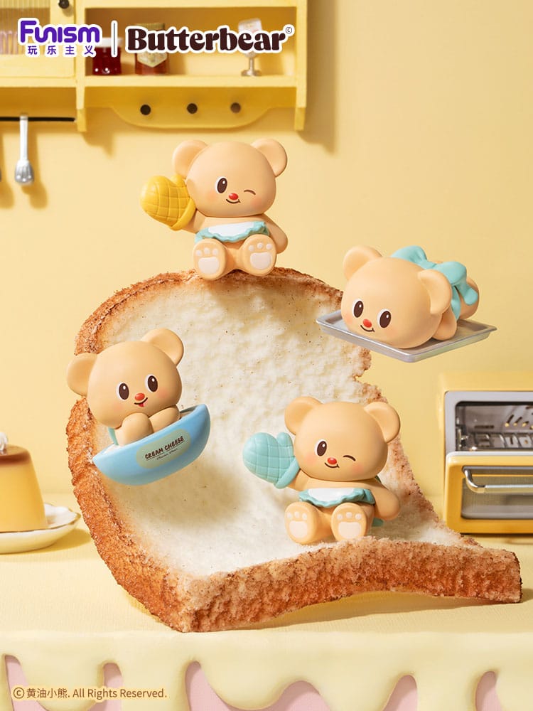 Butterbear Baked with Love Series Minifiguren 3er-Pack Chubby Face 10 cm Display (6)         