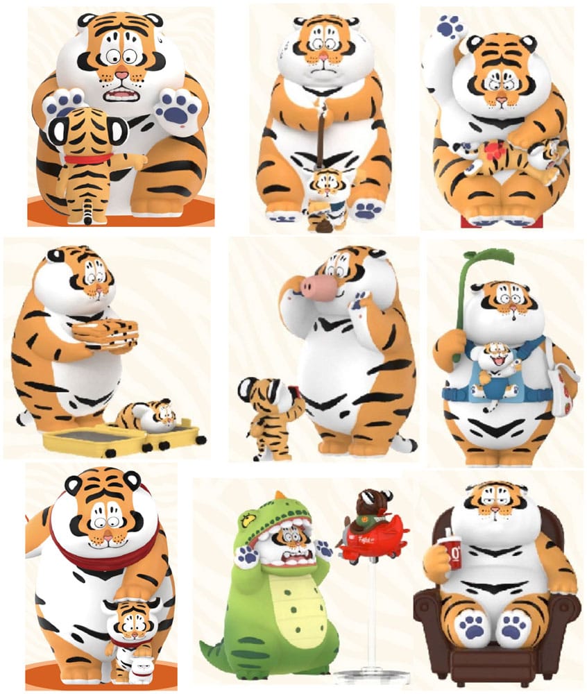 I Am Not Fat Tiger Roaring Love Series Minifiguren 9 cm Display (8)    