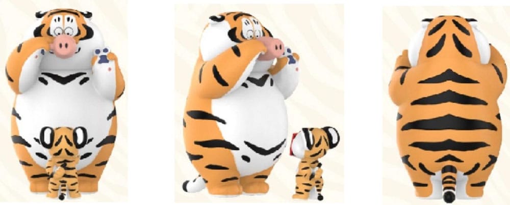 I Am Not Fat Tiger Roaring Love Series Minifiguren 9 cm Display (8)    