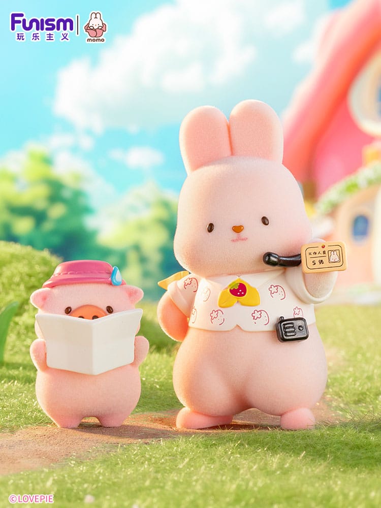 Momo Bunny Strawberry Town Series Minifiguren 10 cm Display (8)          