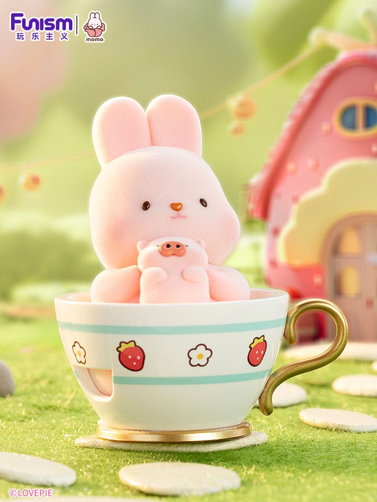 Momo Bunny Strawberry Town Series Minifiguren 10 cm Display (8)          