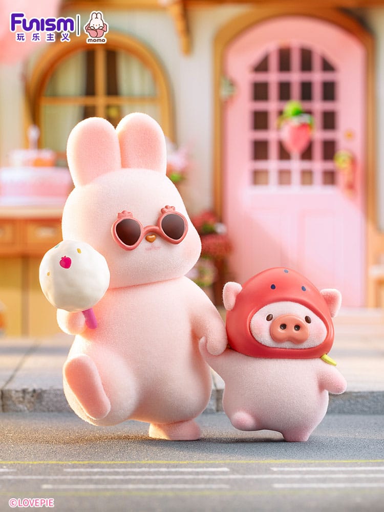 Momo Bunny Strawberry Town Series Minifiguren 10 cm Display (8)          
