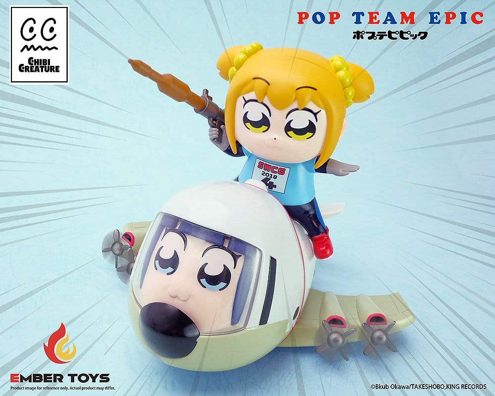 Pop Team Epic Chibi Creature Vinyl Figuren 2er-Pack POPUKO & PIPIMI: Skeleton Competition Ver.
