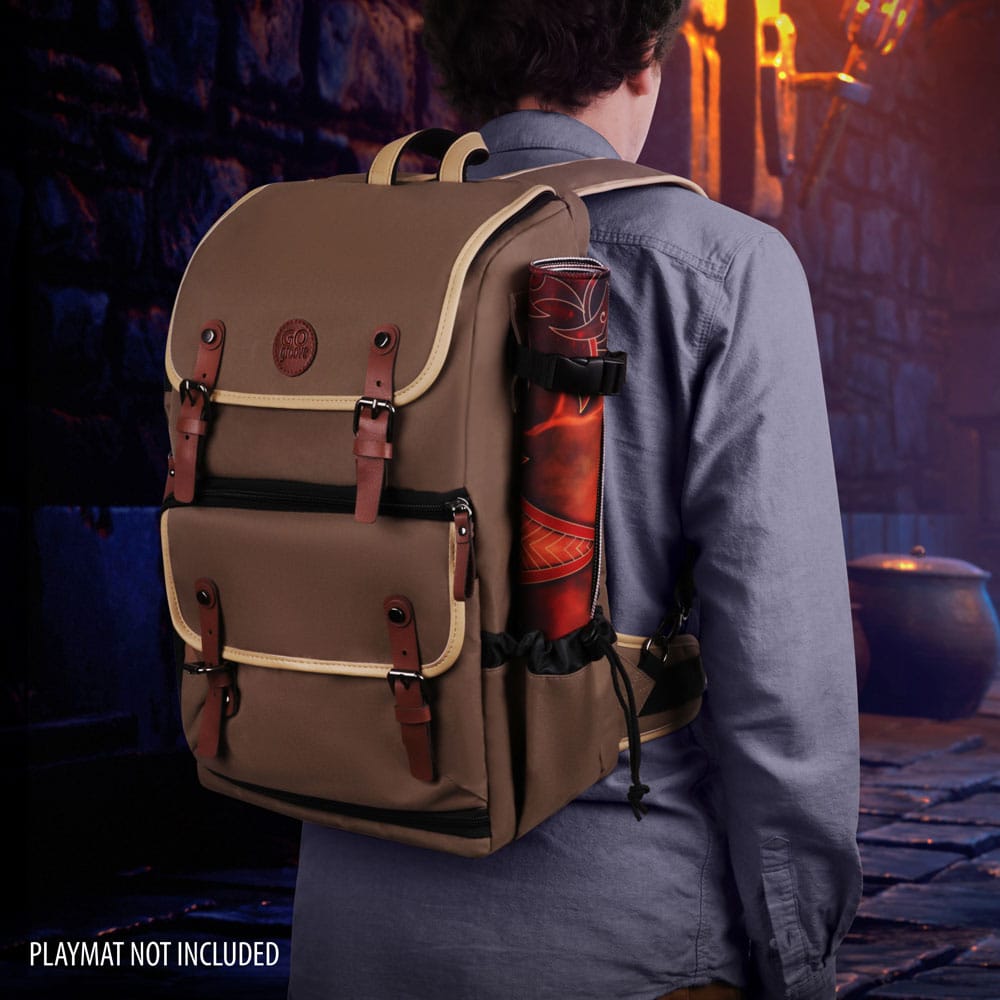 Enhance TCG Series Trading Card Backpack Designer Edition Tan Full-size