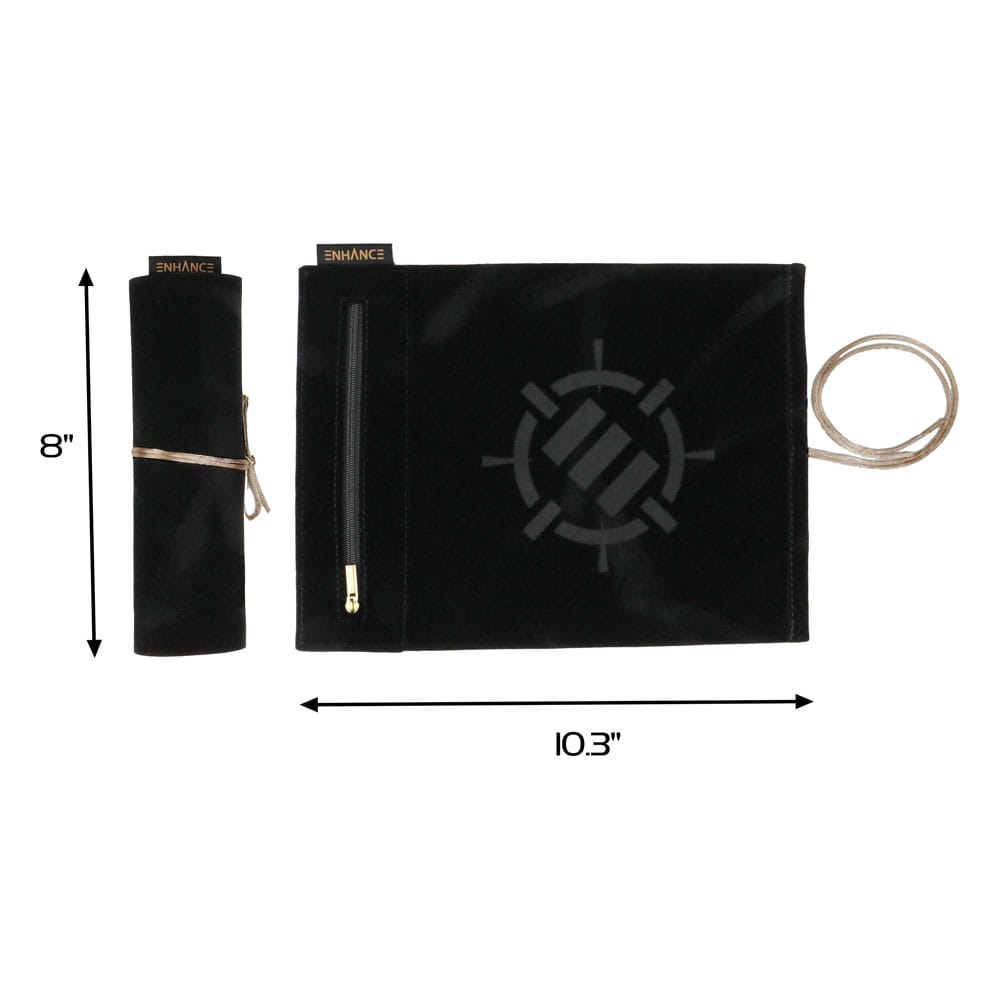 Enhance Tabletop Roll on a Scroll Würfeltasche mit Würfel Black 