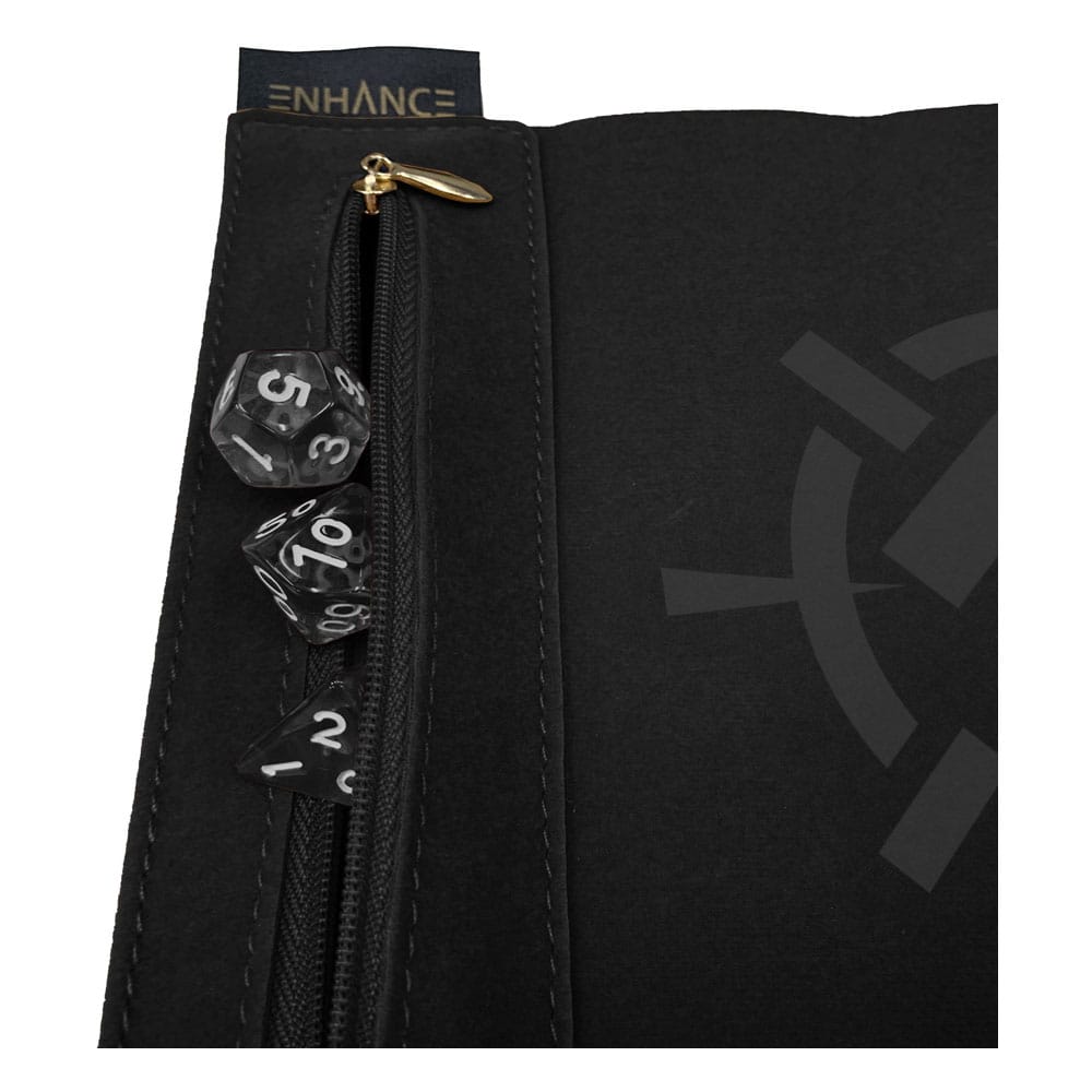 Enhance Tabletop Roll on a Scroll Würfeltasche mit Würfel Black 