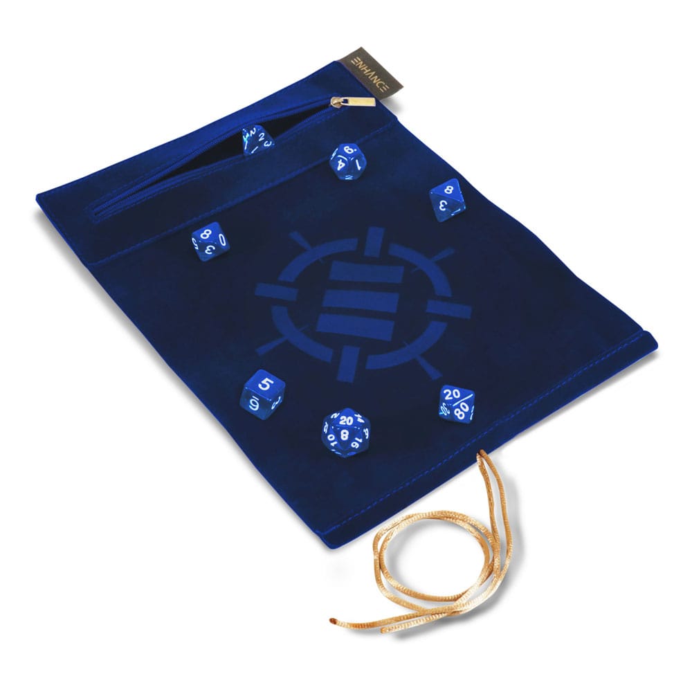 Enhance Tabletop Roll on a Scroll Würfeltasche mit Würfel Blau 