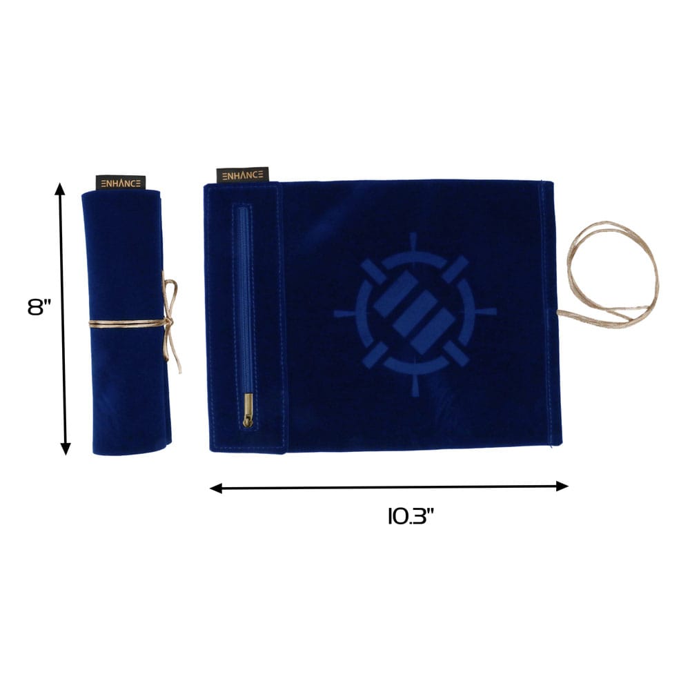 Enhance Tabletop Roll on a Scroll Würfeltasche mit Würfel Blau 