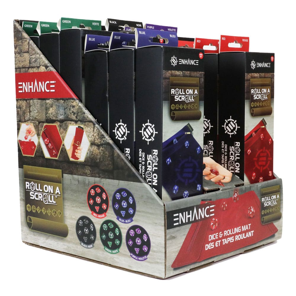 Enhance Tabletop Roll on a Scroll Würfeltasche mit Würfel Sortiment (15)