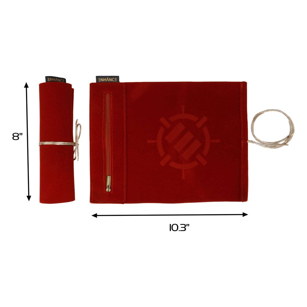 Enhance Tabletop Roll on a Scroll Würfeltasche mit Würfel Rot