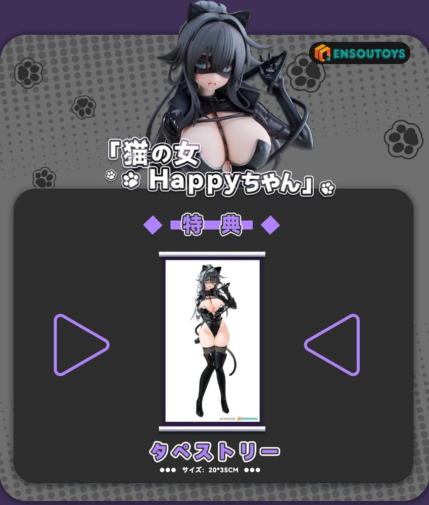 Original Character Statue 1/6 Cat Woman Happy-chan 27 cm